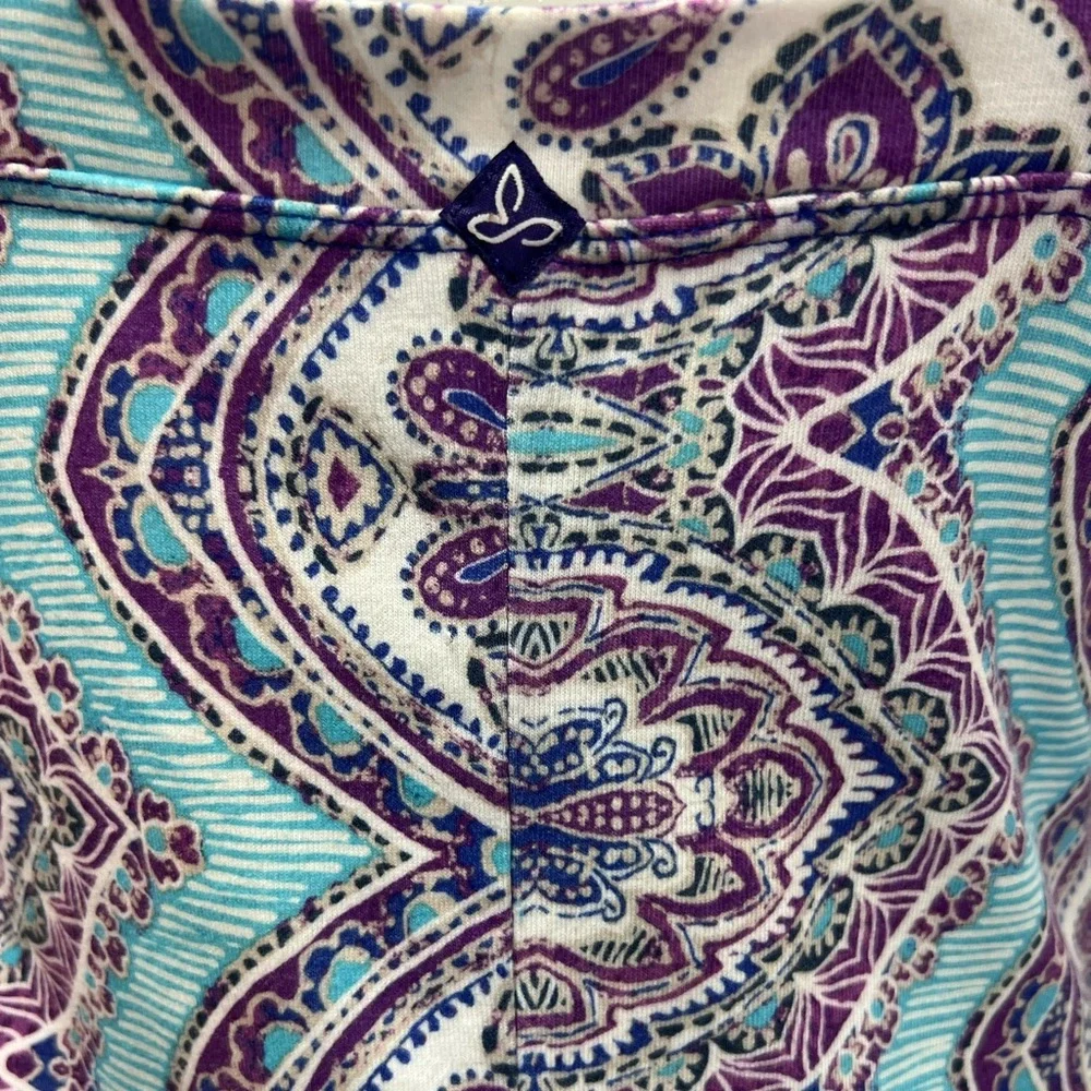 Prana Women's Small Purple Blue Racerback Halter Stretchy Quinn Shelf Bra Dress - Picture 3 of 5